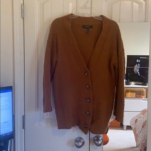 Brown sweater button up cardigan